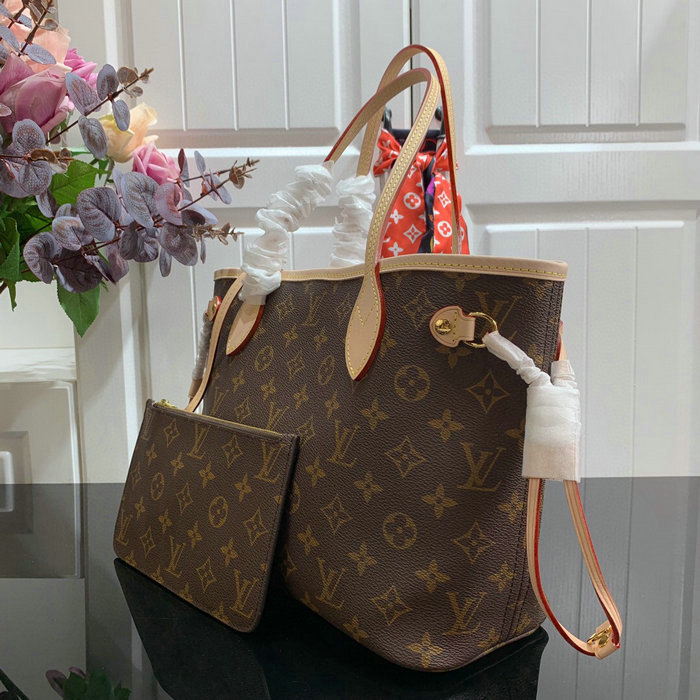 Louis Vuitton Monogram Canvas Neverfull PM Beige M41245