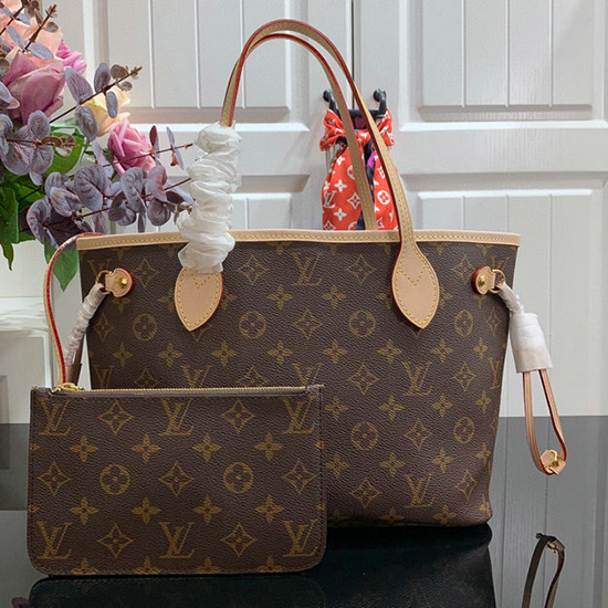 Louis Vuitton Monogram Canvas Neverfull PM Beige M41245