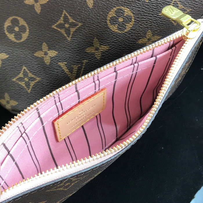 Louis Vuitton Monogram Canvas Neverfull PM Pink M41245