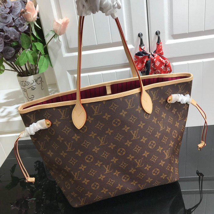 Louis Vuitton Monogram canvas NEVERFULL MM Peach N41605