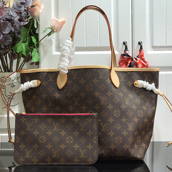 Louis Vuitton Monogram canvas NEVERFULL MM Peach N41605