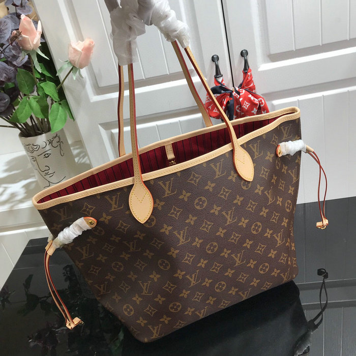 Louis Vuitton Monogram canvas NEVERFULL MM Red N41605