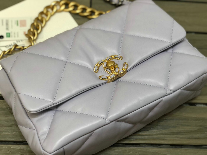 Chanel 19 Lambskin Large Flap Bag Light Purple AS1161