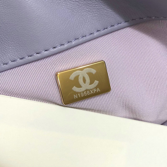 Chanel 19 Lambskin Large Flap Bag Light Purple AS1161