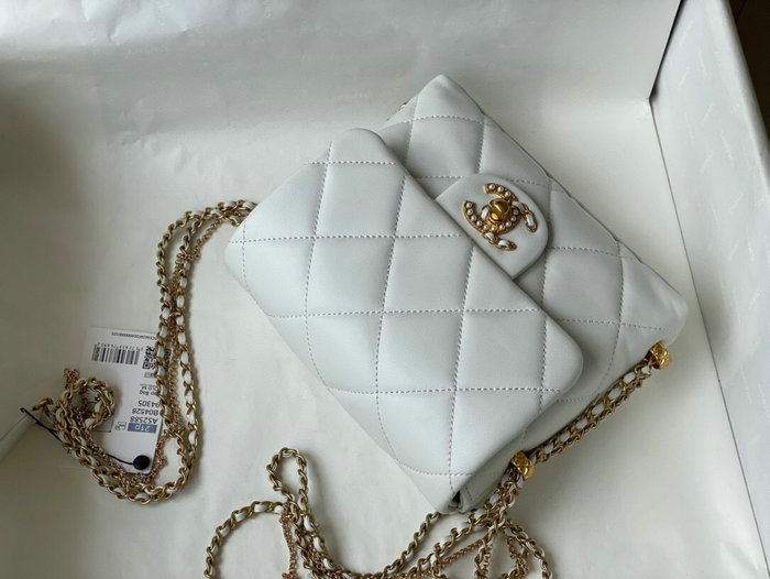 Chanel Mini Flap Bag White AS2588