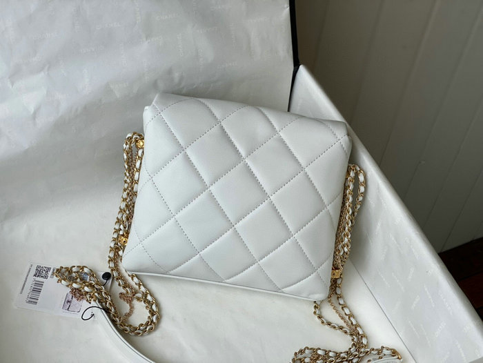 Chanel Mini Flap Bag White AS2588