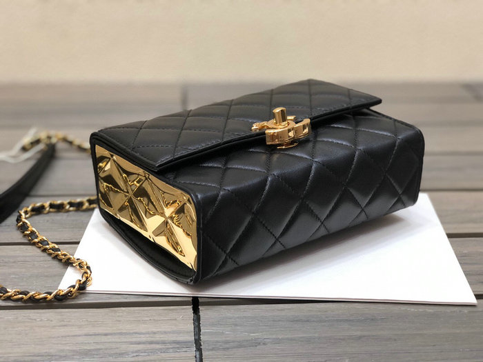 Chanel Mini Flap Bag with Handle Black AS2796