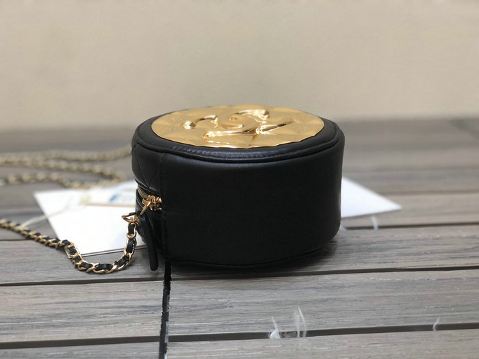 Chanel Mini Round Bag Black AP2475