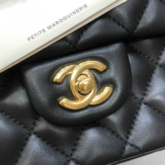 Classic Chanel Lambskin Medium Flap Bag Black CF1112