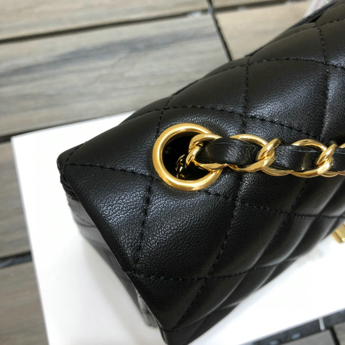 Classic Chanel Lambskin Small Flap Bag Black CF1116