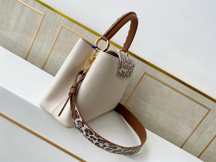 Louis Vuitton CAPUCINES MM White M58575