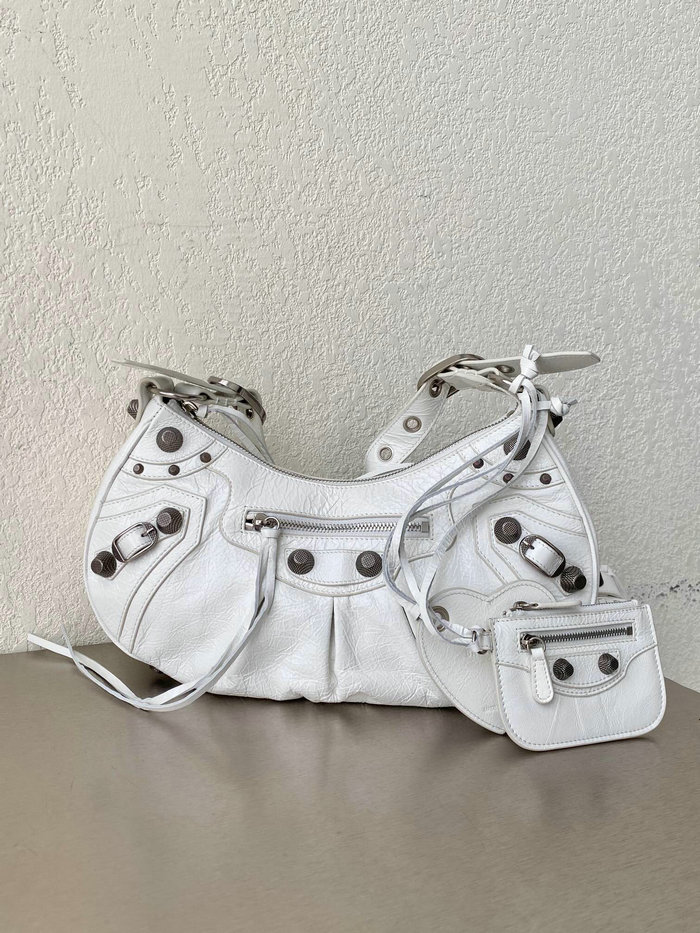 Balenciaga Le Cagole Shoulder Bag White B67137