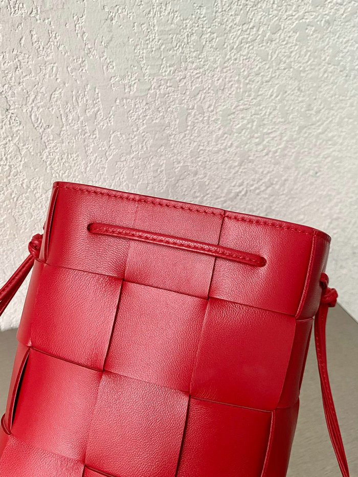 Bottega Veneta Cassette Bucket Bag Red B68028