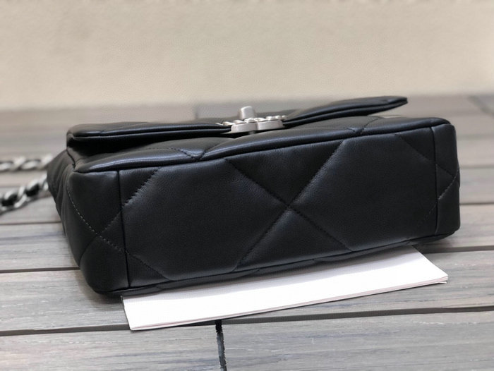 Chanel 19 Lambskin Flap Bag Black AS1160