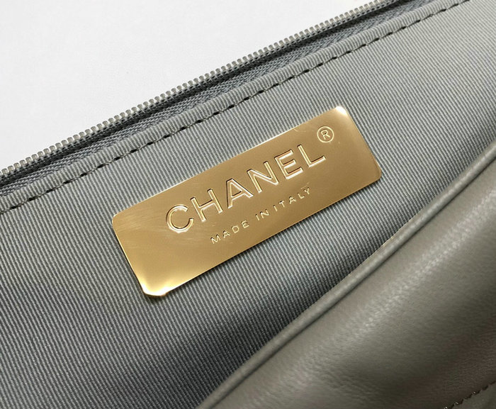 Chanel 19 Lambskin Large Flap Bag Grey AS1161