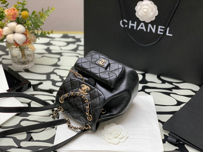 Chanel Calfskin Backpack Black AS2908