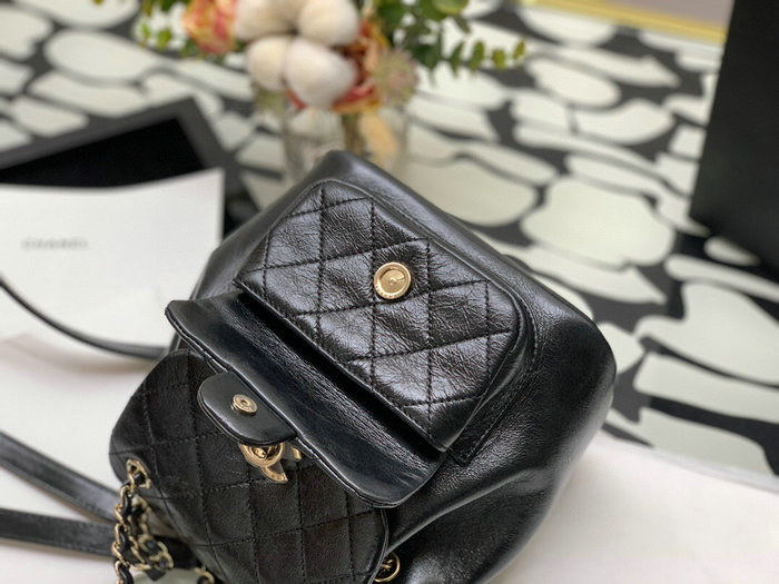 Chanel Calfskin Backpack Black AS2908