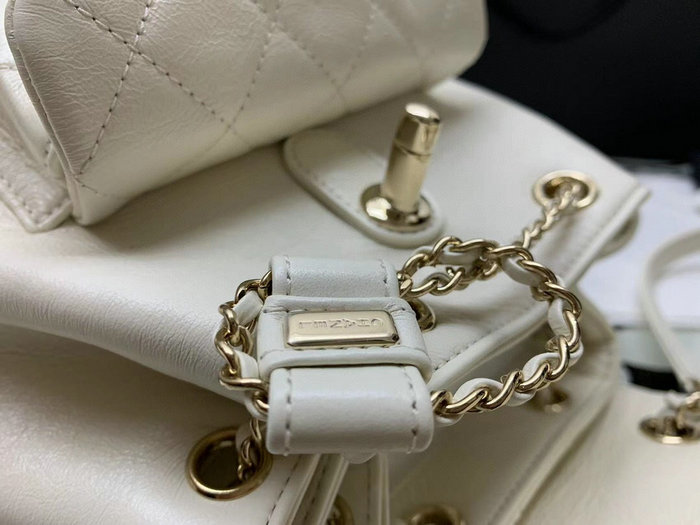 Chanel Calfskin Backpack White AS2908