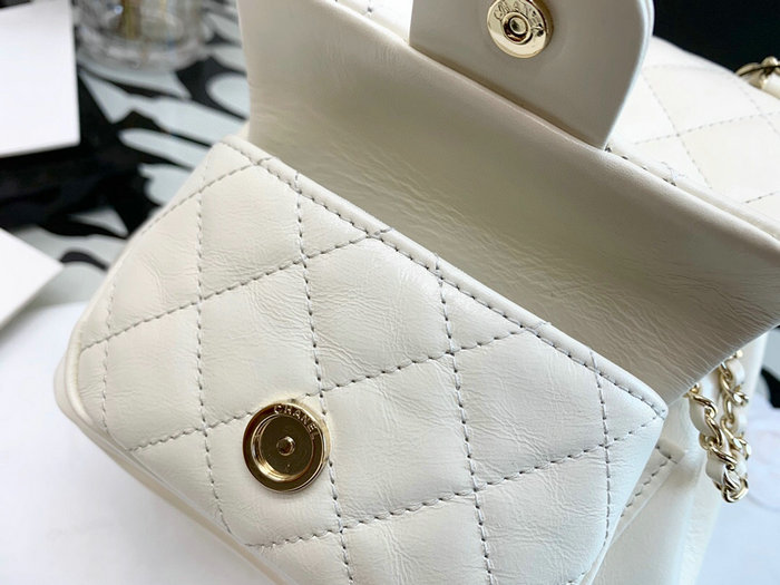 Chanel Calfskin Backpack White AS2908