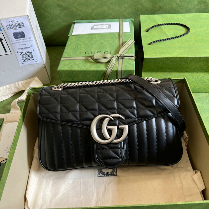 Gucci GG Marmont Medium Shoulder Bag Black 443496