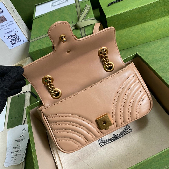 Gucci GG Marmont Matelasse Mini Bag Beige 446744