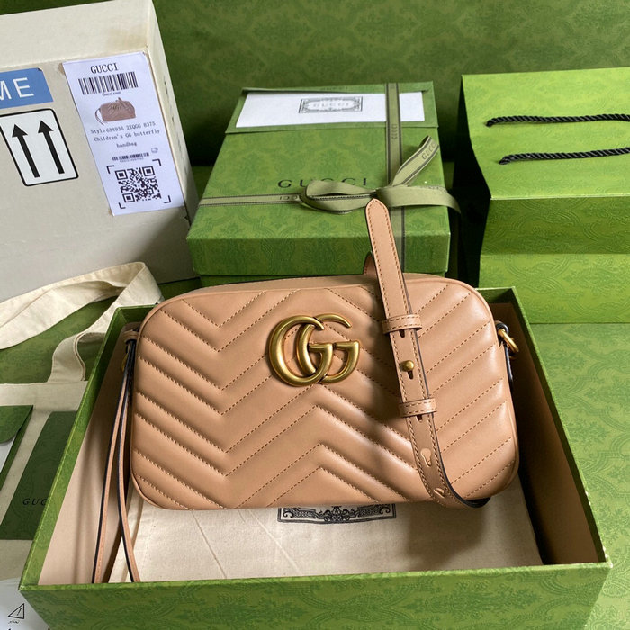 Gucci GG Marmont Small Matelasse Shoulder Bag Beige 447632