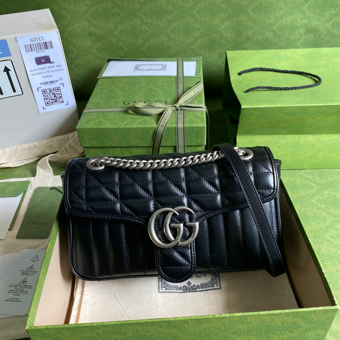 Gucci GG Marmont Medium Shoulder Bag Black 443497