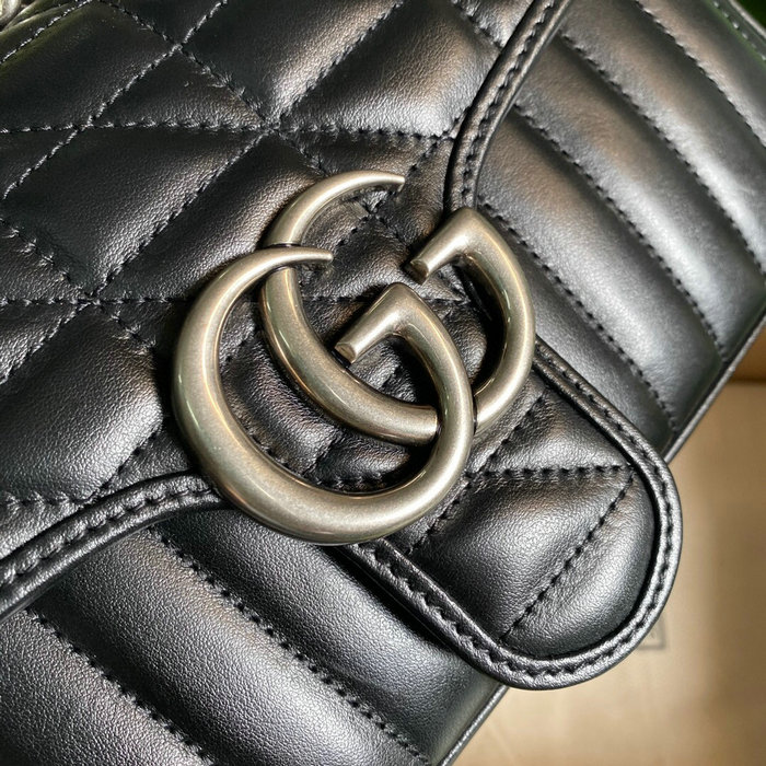 Gucci GG Marmont Medium Shoulder Bag Black 443497