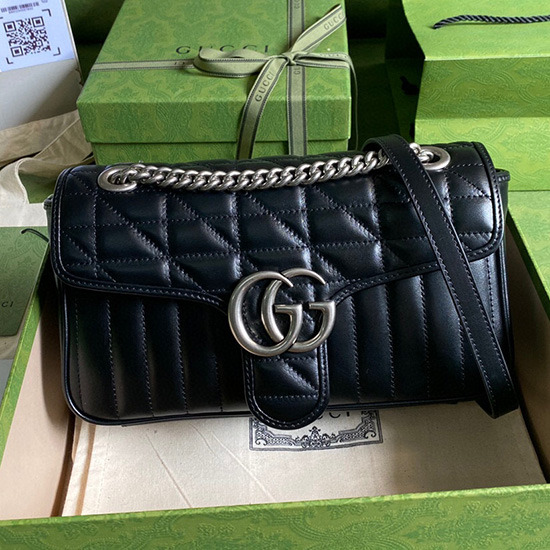 Gucci GG Marmont Medium Shoulder Bag Black 443497