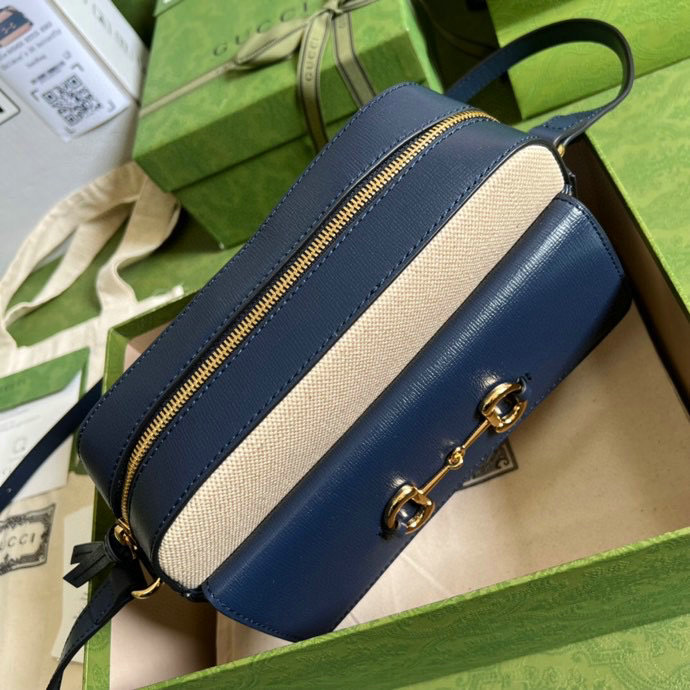 Gucci Horsebit 1955 small shoulder bag Blue 645454