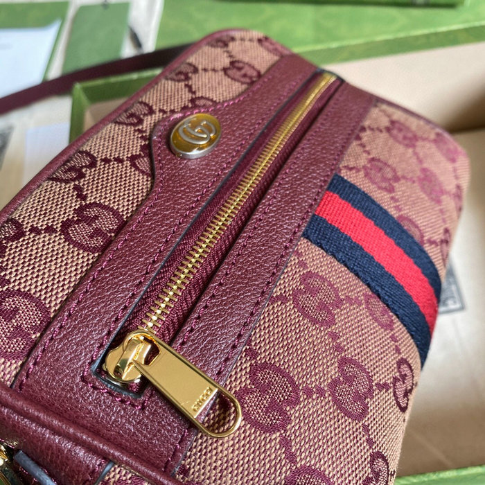 Gucci Ophidia mini bag with Web Burgundy 517350