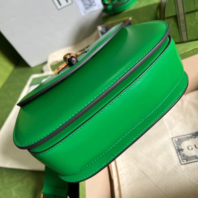 Gucci Small top handle bag with Bamboo Green 675797