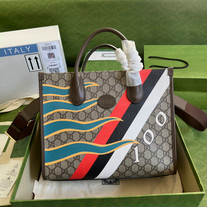 Gucci Small tote with geometric print 648134