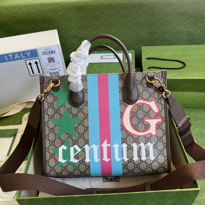 Gucci Small tote with geometric print 648134