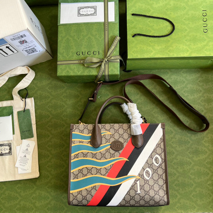 Gucci Small tote with geometric print 648134