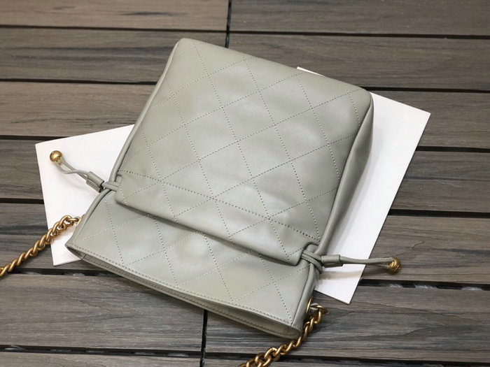 Chanel Drawstring Bag Grey AS2985