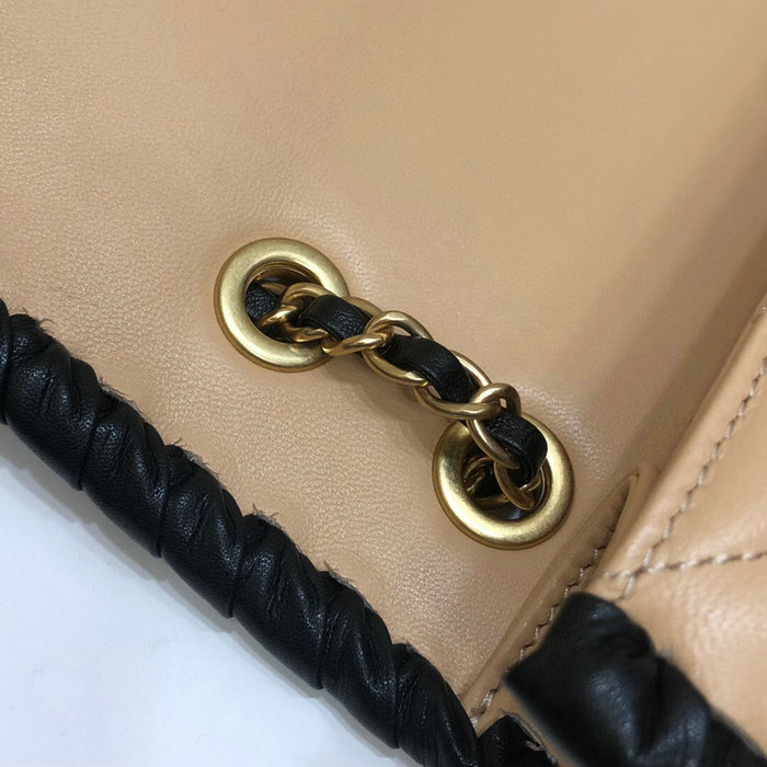 Chanel Lambskin Flap Bag Beige AS2496