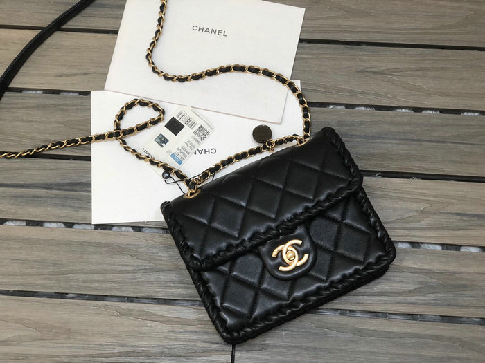 Chanel Lambskin Flap Bag Black AS2496