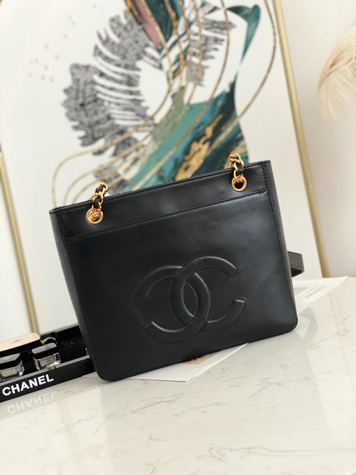 Chanel Smooth Calfskin Shoulder Bag Black AS6706