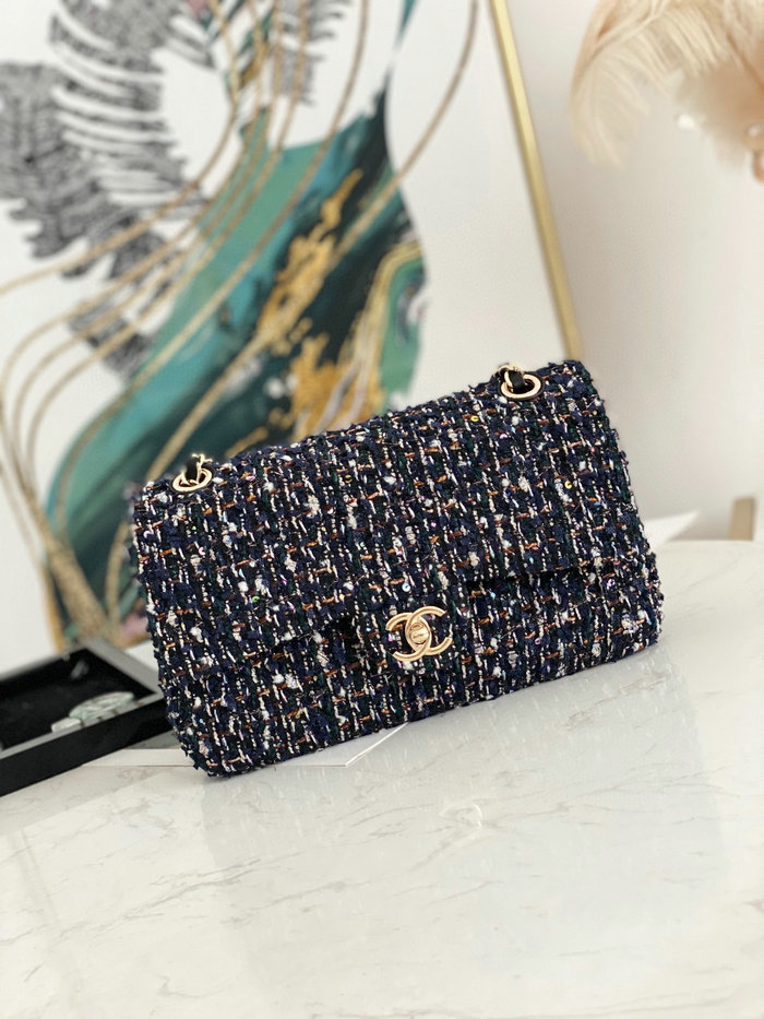 Classic Chanel Tweed Medium Flap Bag A69902