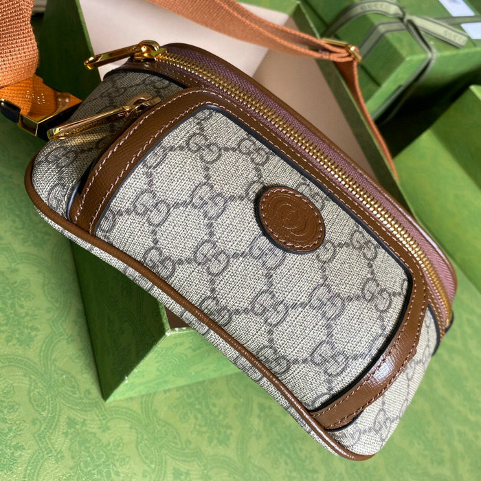 Gucci Belt bag with Interlocking G Brown 682933