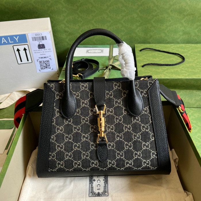 Gucci Denim Tote Bag Black 685129