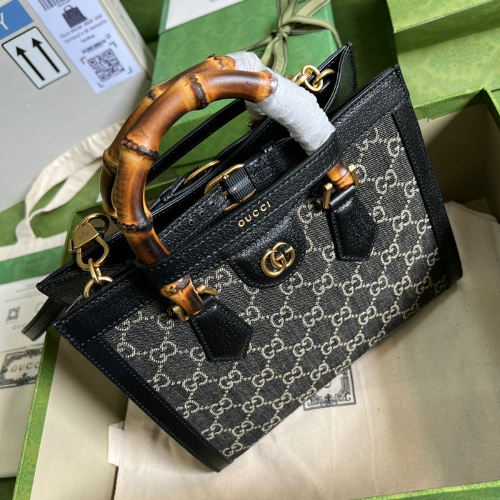 Gucci Diana Small Tote Bag Black 660195