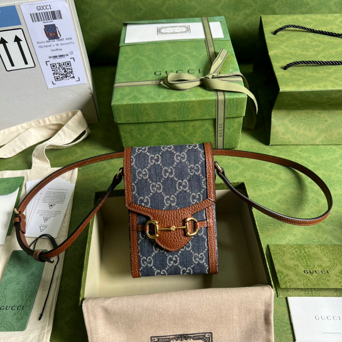 Gucci Horsebit 1955 Mini Bag Blue 625615