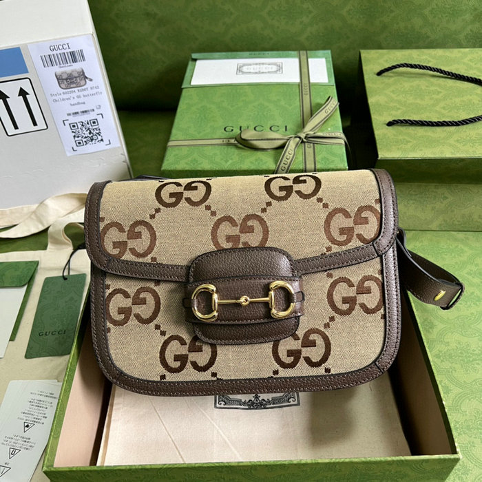 Gucci Horsebit 1955 Small Bag with jumbo GG 602204