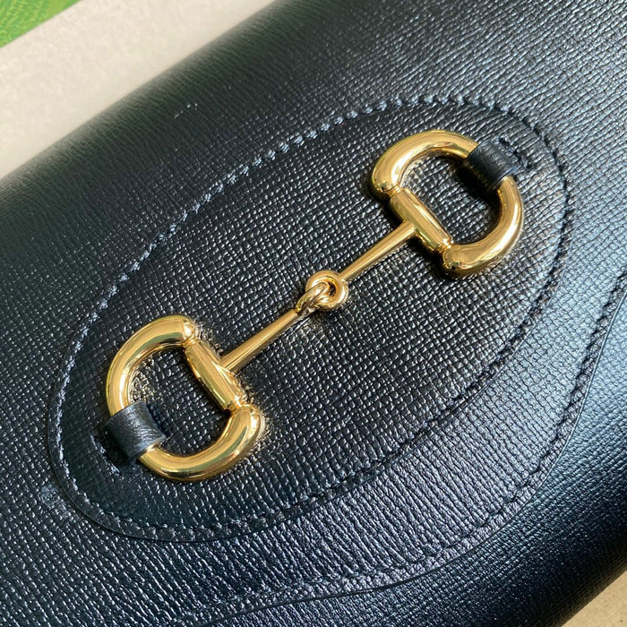 Gucci Horsebit 1955 Small Leather Bag Black 677286