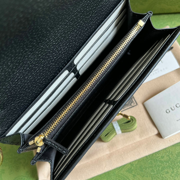 Gucci Jackie 1961 Chain Wallet Black 652681