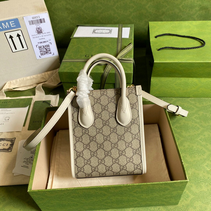 Gucci Mini tote bag with Interlocking G White 671623