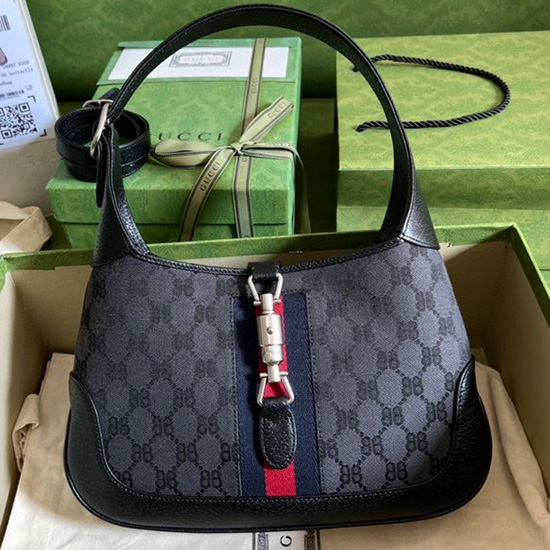 Gucci x Balenciaga Jackie 1961 Small Hobo Bag Black 680118