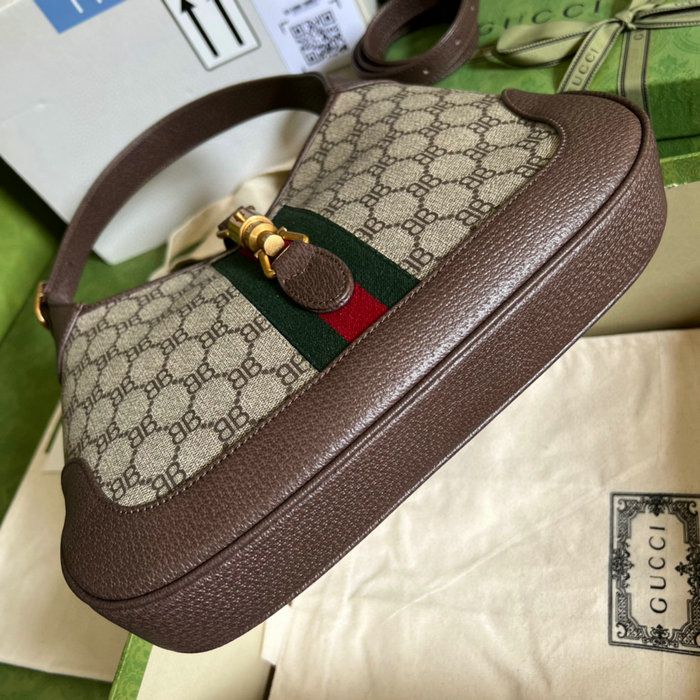 Gucci x Balenciaga Jackie 1961 Small Hobo Bag Brown 680118